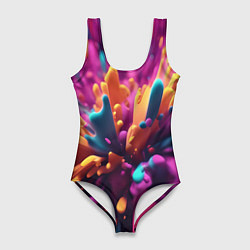 Женский купальник-боди Яркий всплеск