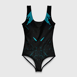 Женский купальник-боди Неоновые пули