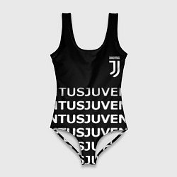 Купальник-боди 3D женский Juventus pattern fc club steel, цвет: 3D-принт