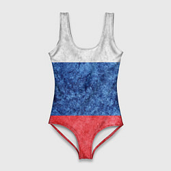 Женский купальник-боди Флаг России разноцветный
