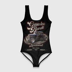 Купальник-боди 3D женский Хотрод Gasoline bandit, цвет: 3D-принт