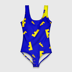 Женский купальник-боди Fortnite краски неон