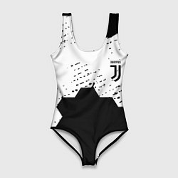 Женский купальник-боди Juventus hexagon black sport