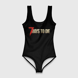 Купальник-боди 3D женский 7 days to die logo, цвет: 3D-принт