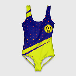 Женский купальник-боди Borussia logo geometry