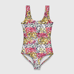 Женский купальник-боди Граффити с узорами