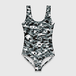Женский купальник-боди Камуфляжные пиксели текстура