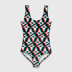 Женский купальник-боди Астралис глитч логотип