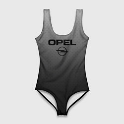 Женский купальник-боди Opel тёмно-серый градиент
