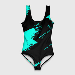 Женский купальник-боди Неоновые краски текстура