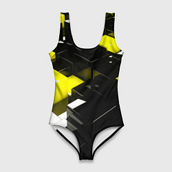 Женский купальник-боди Абстракция обман зрения