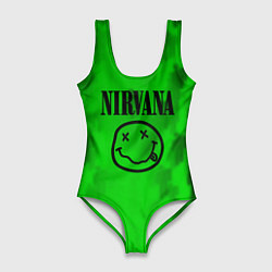 Купальник-боди 3D женский Nirvana x Billie, цвет: 3D-принт