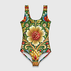 Женский купальник-боди Стиль советского ковра узоры и орнамент