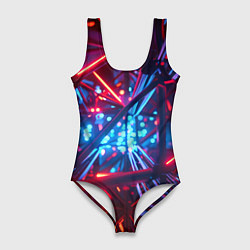 Женский купальник-боди Неоновые трубки