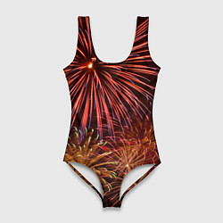 Женский купальник-боди Яркий красочный фейерверк