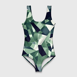 Женский купальник-боди Геометрический камуфляж