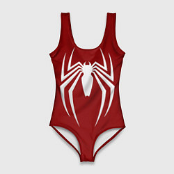 Купальник-боди 3D женский SpiderMan - logo, цвет: 3D-принт