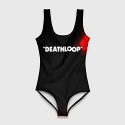 Купальник-боди 3D женский Deathloop краски, цвет: 3D-принт