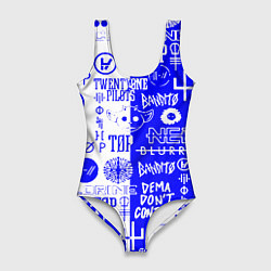 Женский купальник-боди Twenty one pilots лого