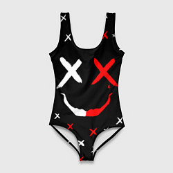 Купальник-боди 3D женский Smile face, цвет: 3D-принт