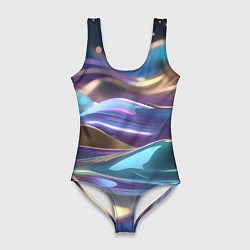 Женский купальник-боди Космические мягкие волны