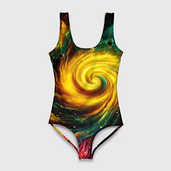 Женский купальник-боди Neon space - ai art fantasy