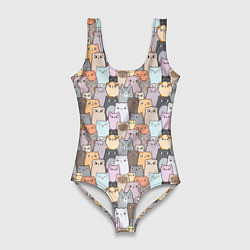 Женский купальник-боди Котики