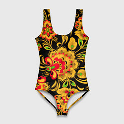 Женский купальник-боди Хохлома - роспись