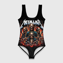 Купальник-боди 3D женский Metallica forever - thrash metal, цвет: 3D-принт