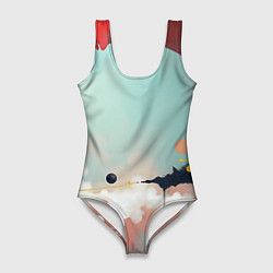 Женский купальник-боди Сюрреалистичная абстракция