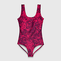 Женский купальник-боди Насыщенный розовый текстура