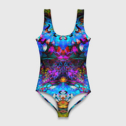 Женский купальник-боди Абстракция стекло узор
