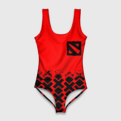Женский купальник-боди Dota игровой паттерн