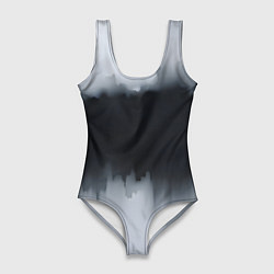 Женский купальник-боди Разводы черной краски