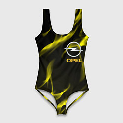 Купальник-боди 3D женский Opel огненный стиль, цвет: 3D-принт