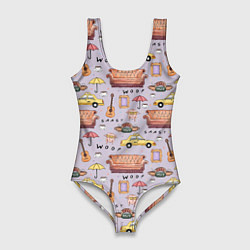 Женский купальник-боди Друзья - паттерн