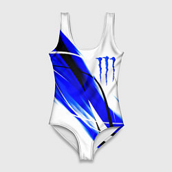 Женский купальник-боди Monster energy линии абстракции