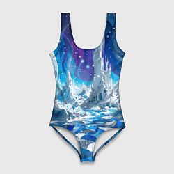 Женский купальник-боди Космический фантастический пейзаж