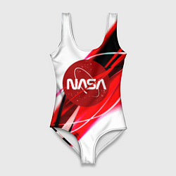 Купальник-боди 3D женский Nasa абстрактные полосы, цвет: 3D-принт