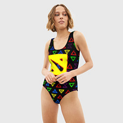 Купальник-боди 3D женский Dota pattern witcher, цвет: 3D-принт — фото 2