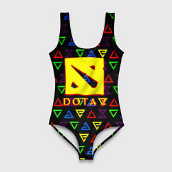 Купальник-боди 3D женский Dota pattern witcher, цвет: 3D-принт