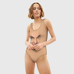 Купальник-боди 3D женский Лицо мистера Бина, цвет: 3D-принт — фото 2