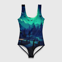 Купальник-боди 3D женский Day of the Dead - Хэллоуин, цвет: 3D-принт