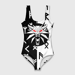 Купальник-боди 3D женский Ведьмак славянский паттерн, цвет: 3D-принт