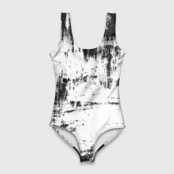 Женский купальник-боди Color black and white