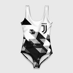 Женский купальник-боди Juventus geometry black