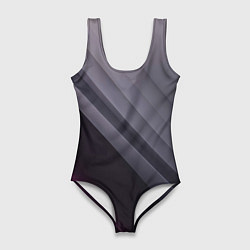Купальник-боди 3D женский Color black grey, цвет: 3D-принт