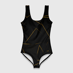 Женский купальник-боди Color yellow line