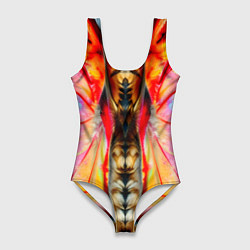 Купальник-боди 3D женский Разворот бабочки, цвет: 3D-принт
