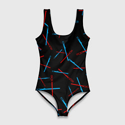 Женский купальник-боди Паттерн из световых мечей